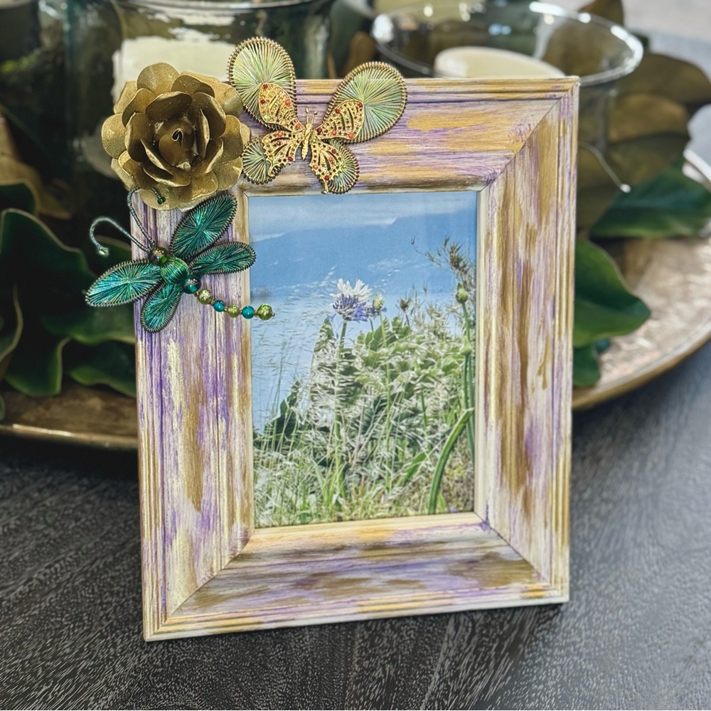Hand Crafted Embellished 5 x 7 Picture Frame